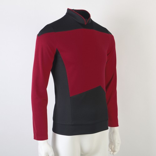 ST The Next Generation Picard Uniformes Rojos TNG Riker Data Camisas Insignia - Imagen 2 de 12