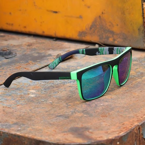 Stylische Sonnenbrille Polarized Schwarz Grün Gläser verspiegelt 5410 G2 - Picture 2 of 7