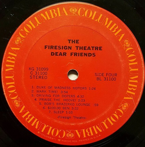 FIRESIGN THEATER DEAR FRIENDS 2LP 1972 SET VG++/EX COND EXCELLENT THROUGHOUT! - Picture 8 of 9