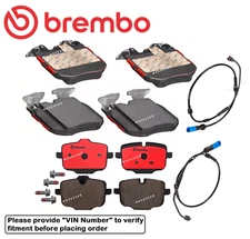 Front & Rear Brake Pad Set OE Brembo Ceramic +Sensor for BMW X3 M / Competition