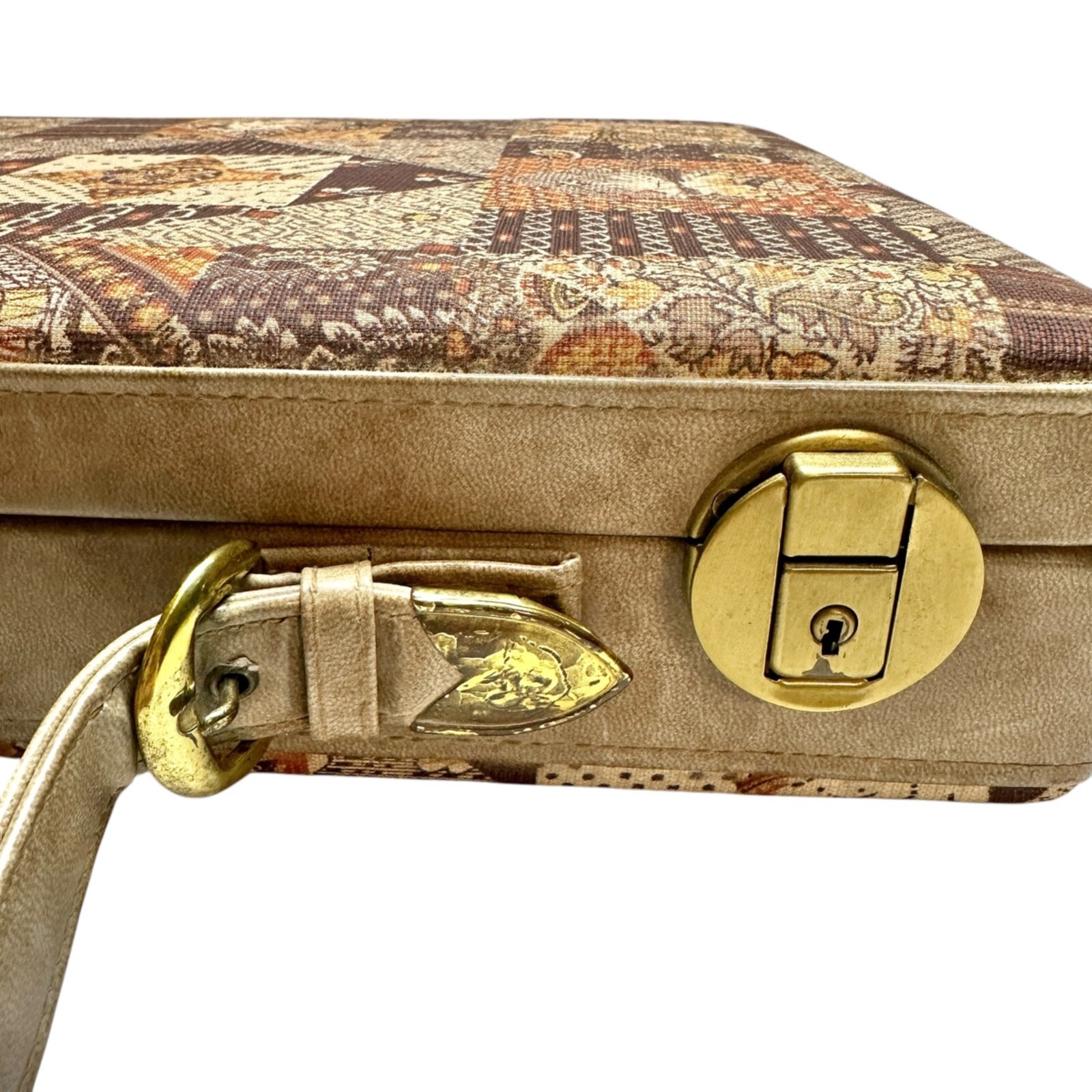 Vintage Patchwork Tapestry Briefcase With Handle … - image 9