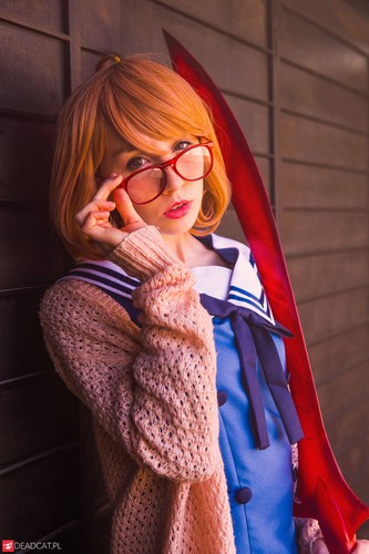 Kuriyama Mirai Kyoukai no Kanata Cosplay Red Round Glasses Accessorie With  Lens