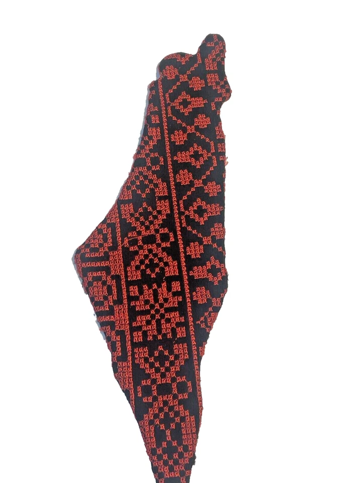 2 шт. висячая ручная вышивка на стене в виде карты Палестины - Изображение 2 из 4