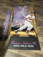 1993 Ted Williams Card Company Cardboard Store Display 5 Ft Tall