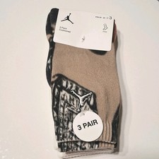 Air Jordan Jumpman Nike Boys 3 Pair Rings Crew Socks Youth M 9-11 5Y-7Y 
