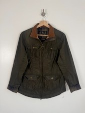 Barbour Wachsjacke Größe UK 10 grün 4 Unzen wasserdicht Utility Country Mantel Filey
