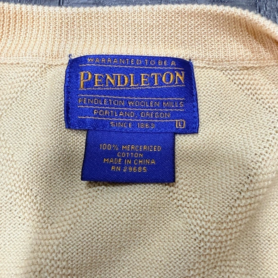 Pendleton Men's Golden Yellow Argyle Sweater Vest Large Excellent - Image 3 of 3