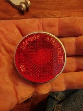 Vintage Gulco Reflector 375 USA Red Rear Fender Stratolite And Bezel