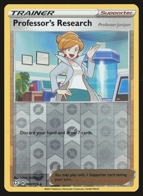 Shining Fates Professor's Research #060/072 Reverse Holo Pokemon Card