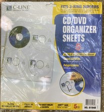 C-LINE CD DVD ORGANIZER SHEETS 5 IN A PACK 61948