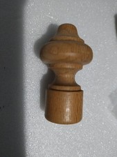 Wooden Cornice End Cap for 15mm Wooden Courtain Pole Fitting Oak Finish x 1