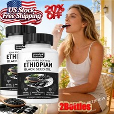 Ethiopian Black Seed Oil Softgels 4.64 Thymoquinone Gluten-Free, 60 capsules