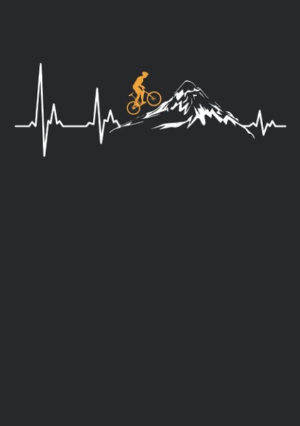 Notizbuch A5 Liniert Mountainbike Herzschlag Design 120 Seiten, Schreibheft-image