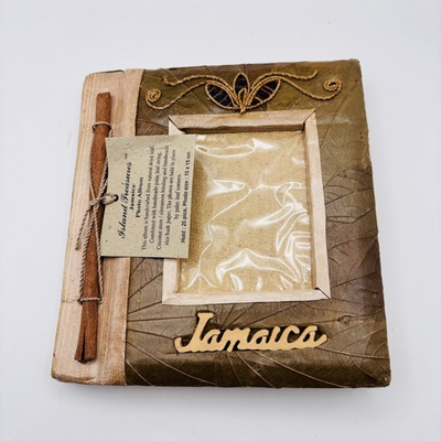 #ad Hand made Photo Album Natural Materials 7.5quot;x 7quot; Pressure Marks See Pictures $14.95