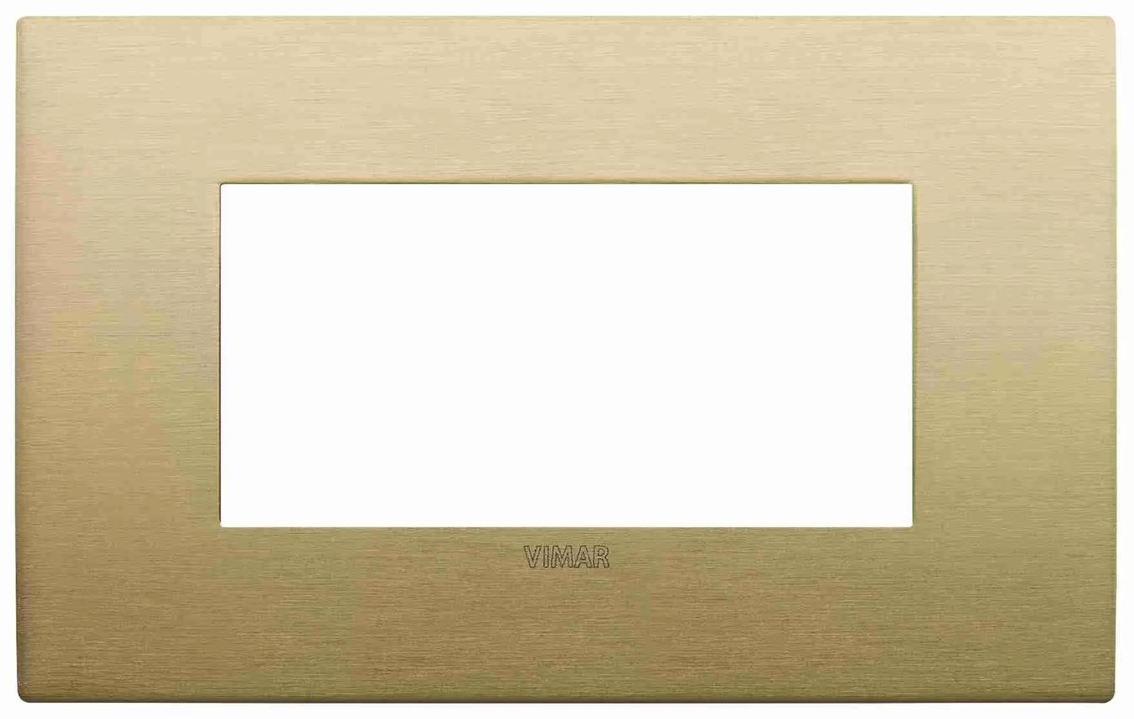 Placca Vimar 19654.12.01 4M Ottone Spazzolato Arké - Originale Italia