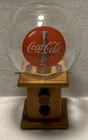 Coca Cola Coke Gumball Machine Wood Base Glass Globe  13” High Vintage