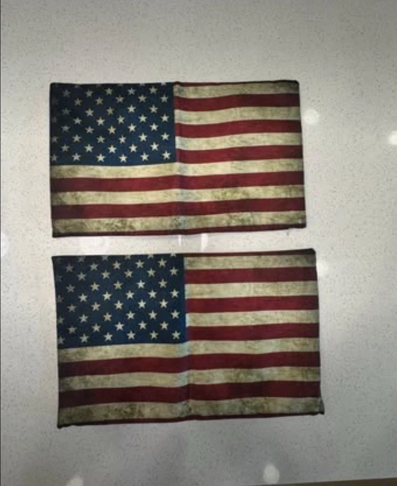 Funda Almohada Rústica Bandera de Estados Unidos Vintage Bandera Americana Diseño Patriótico a Rayas Foto 2 de 2