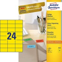 Avery Zweckform Universal Etiketten 70 X 37 Mm Gelb 2.400 Etiketten