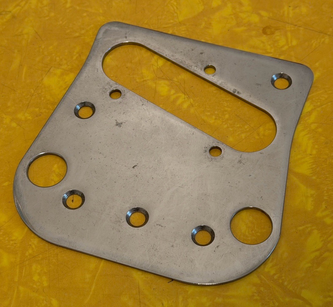 Genuine Fender Tele Bridge Plate for 6-Saddle Bridge for Bigsby B5 or B50