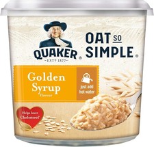 Image of Quaker Oat So Simple Golden Syrup Breakfast Pots Instant Porridge Pack 8 x 57g