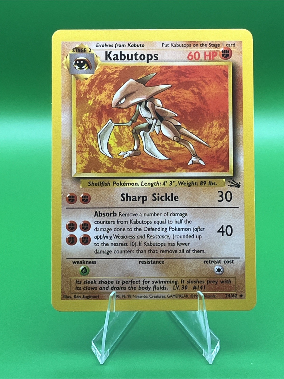 1999 Pokémon Fossil 24/62 Kabutops