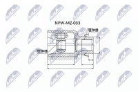 Nty Gelenksatz, Antriebswelle NPW-MZ-033 FüR Mazda