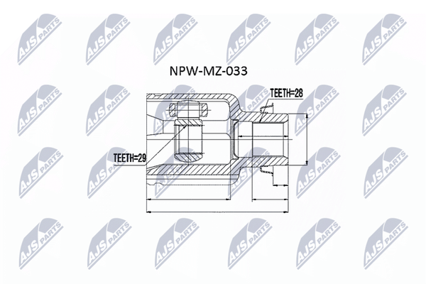Nty Gelenksatz, Antriebswelle NPW-MZ-033 FüR Mazda-image