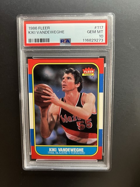 1986 Fleer #117 Kiki Vandeweghe PSA 10 GEM MINT Portland Trail Blazers