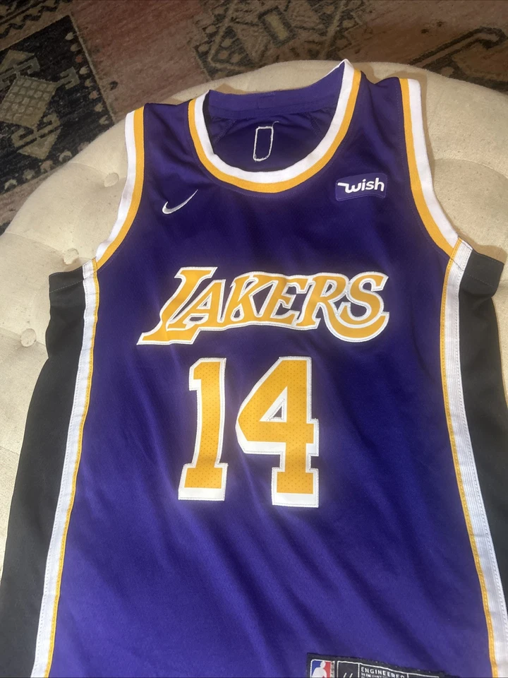 Camiseta Nike Brandon Ingram Los Angleles Lakers Talla 44 Parche Deseo Púrpura #14 Usada en Excelente Condición Foto 2 de 4