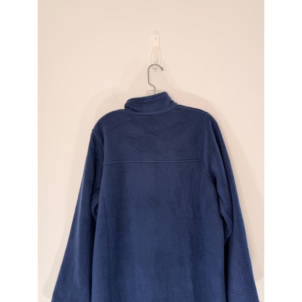 L.L. Bean Winter Fleece Full Zip Robe Women's Blue Lounge Loungewear ...