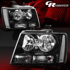 PAIR TINTED CLEAR OE STYLE HEADLIGHT LAMPS FOR 2007-2014 CHEVY TAHOE/SUBURBAN