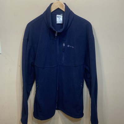 CHAMPION Jacket Mens XXL Full Zip Blue Pocket Fleece PERFORMANCE Midweight 00A