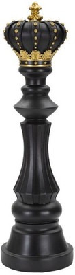Mauro Ferretti Schachfigur König Ø14x50 cm schwarz gold