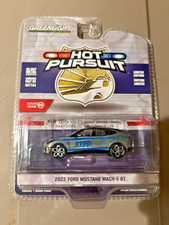 GREENLIGHT HOT PURSUIT - 2022 FORD MUSTANG MACH-E GT NYPD POLICE  1/64 RAW CHASE