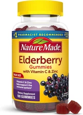 Elderberry with Vitamin C and Zinc, Dietary Supplement for Immune Support, 100 G