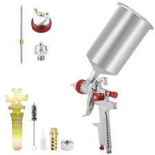 Professional HVLP Air Paint Spray Gun For Painting Houses Cars Steel Adjustable