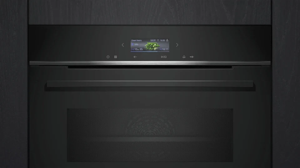 Siemens Kompaktbackofen Mikrowelle 45l iQ700 900W Schwarz Home Connect - Bild 2 von 4