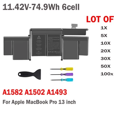 🧡LOT Replace Battery A1493 For Apple Macbook Pro 13" A1582 A1502 2013 2014 2015 - Image 1 of 4