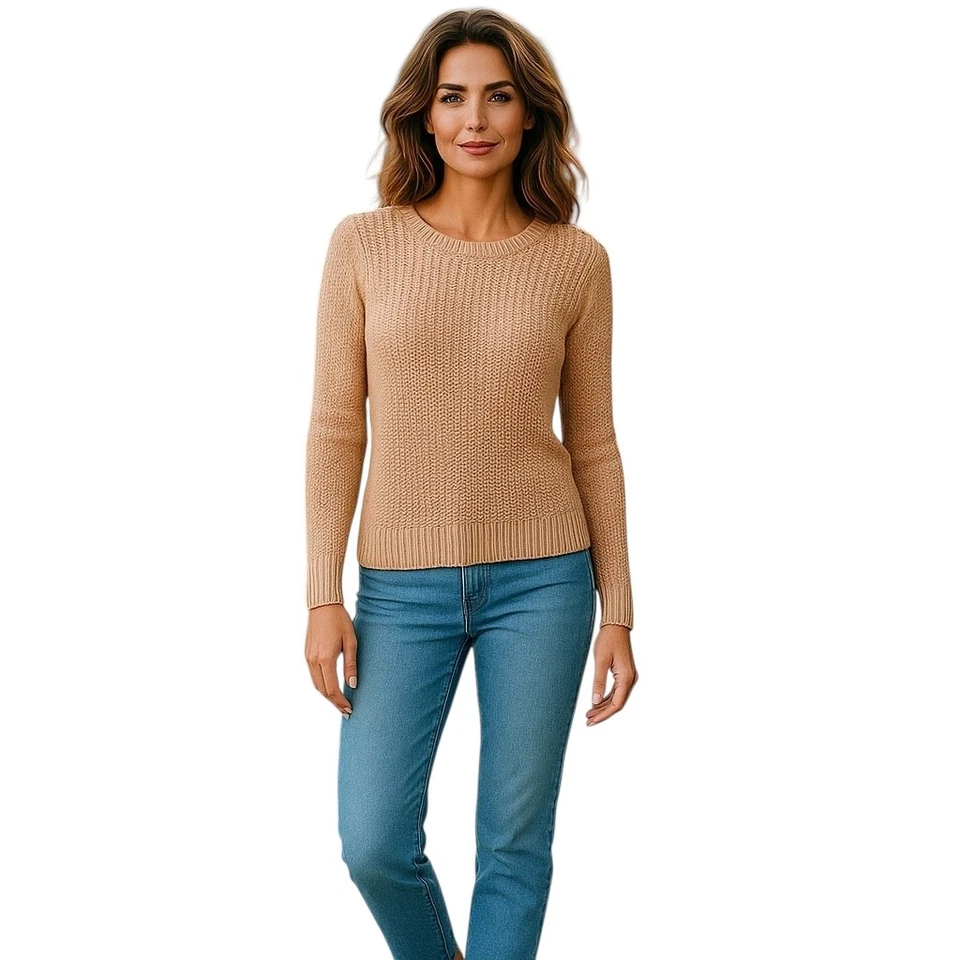 Женский свитер Anthropologie Sparrow XS персиковый открытый вязаный пуловер - Изображение 2 из 4