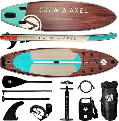 Crew & Axel Inflatable Paddle Board SUP 10FT (6.2  Thick) Non Slip Stand up