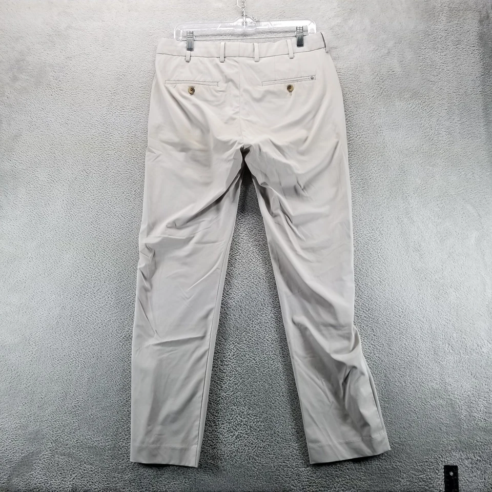 Pantalones chinos Peter Millar para hombre 32x30 beige corona hechos a mano rendimiento golf Foto 2 de 4