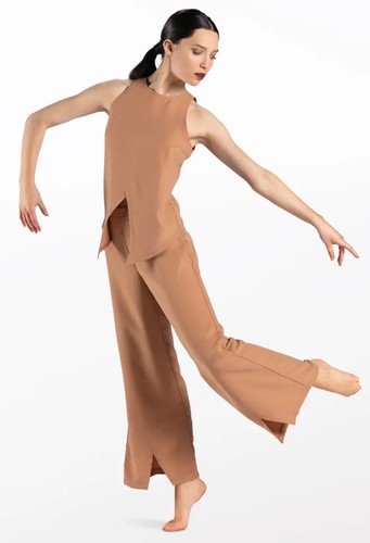 Dance Pre-Owned Tank Costume Balera AH12267 Small Adult Brown Jazz Contemporary