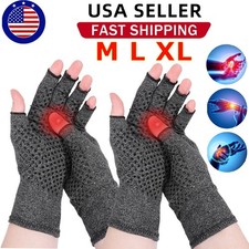 Arthritis Medical Gloves Compression Copper Pain Relief Hand Wrist Support Brace