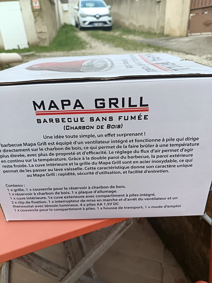 Barbecue portable Mapa Grill Charbon de bois Sans fumée 35cm de diamètre - Photo 3/4