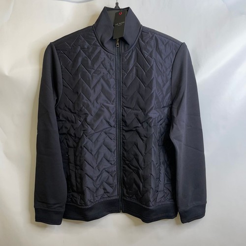 TED BAKER HAMSTE LS Nylon Full Zip Layering Jacket Men's Size 7 Navy