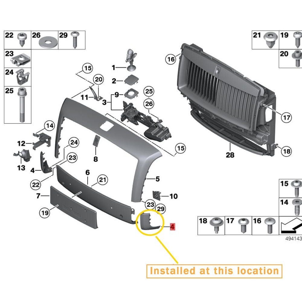 For Rolls Royce Ghost I (2009-2014) Radiator Grille (Left) OEM:51117238231