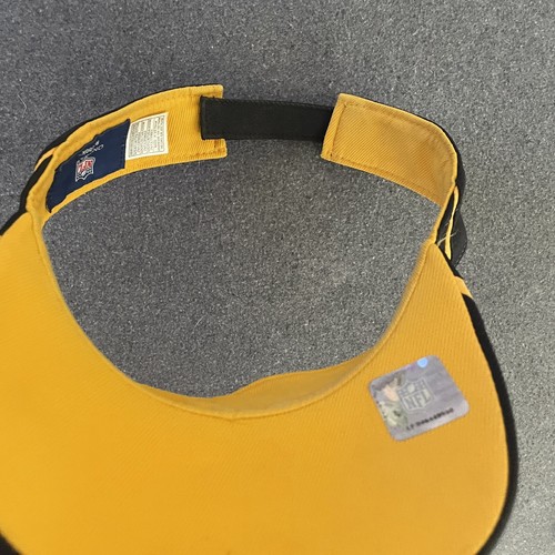 Reebok Pittsburgh Steelers Visor Hat Onfield Adult Adjustable NFL Black Yellow - Picture 11 of 12