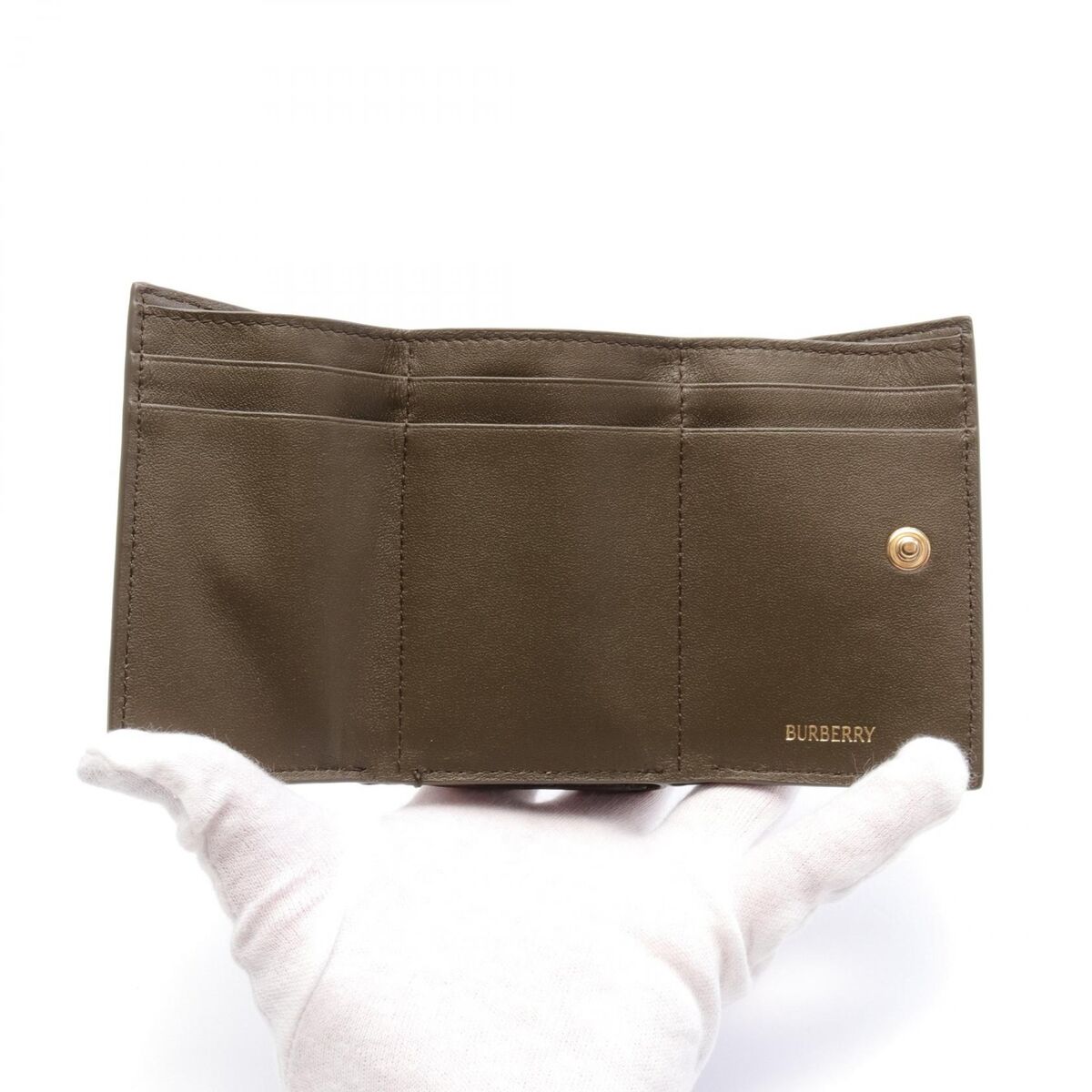 BURBERRY Vintage check Tri-fold wallet 8095291 canvas Brown BURBERRY Vintage check Tri-fold wallet 8095291 canvas Brown