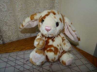 ADORABLE Heritage Collection Get Your Hands on a Ganz bunny white ~ spots 7''