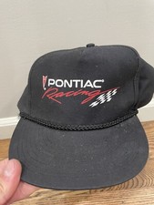 Vintage Pontiac Racing Trucker Snapback Hat Rope BL